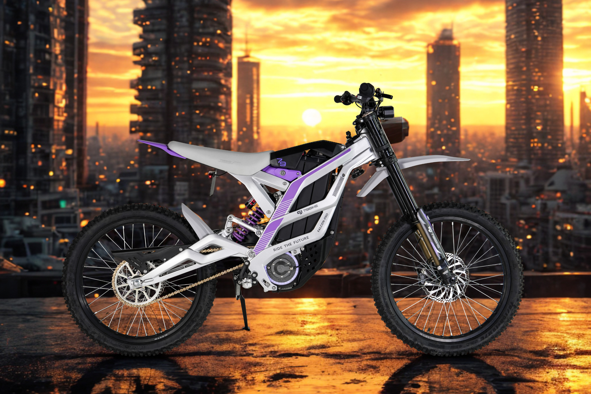 Falcon Pro Argent/Violet