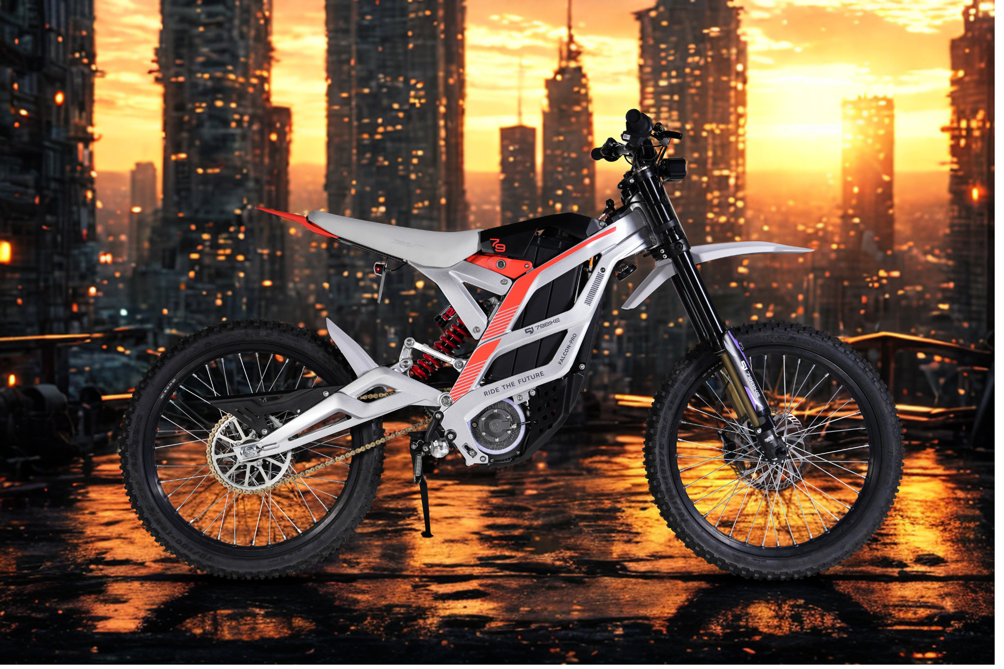 Falcon Pro – Argent/Rouge