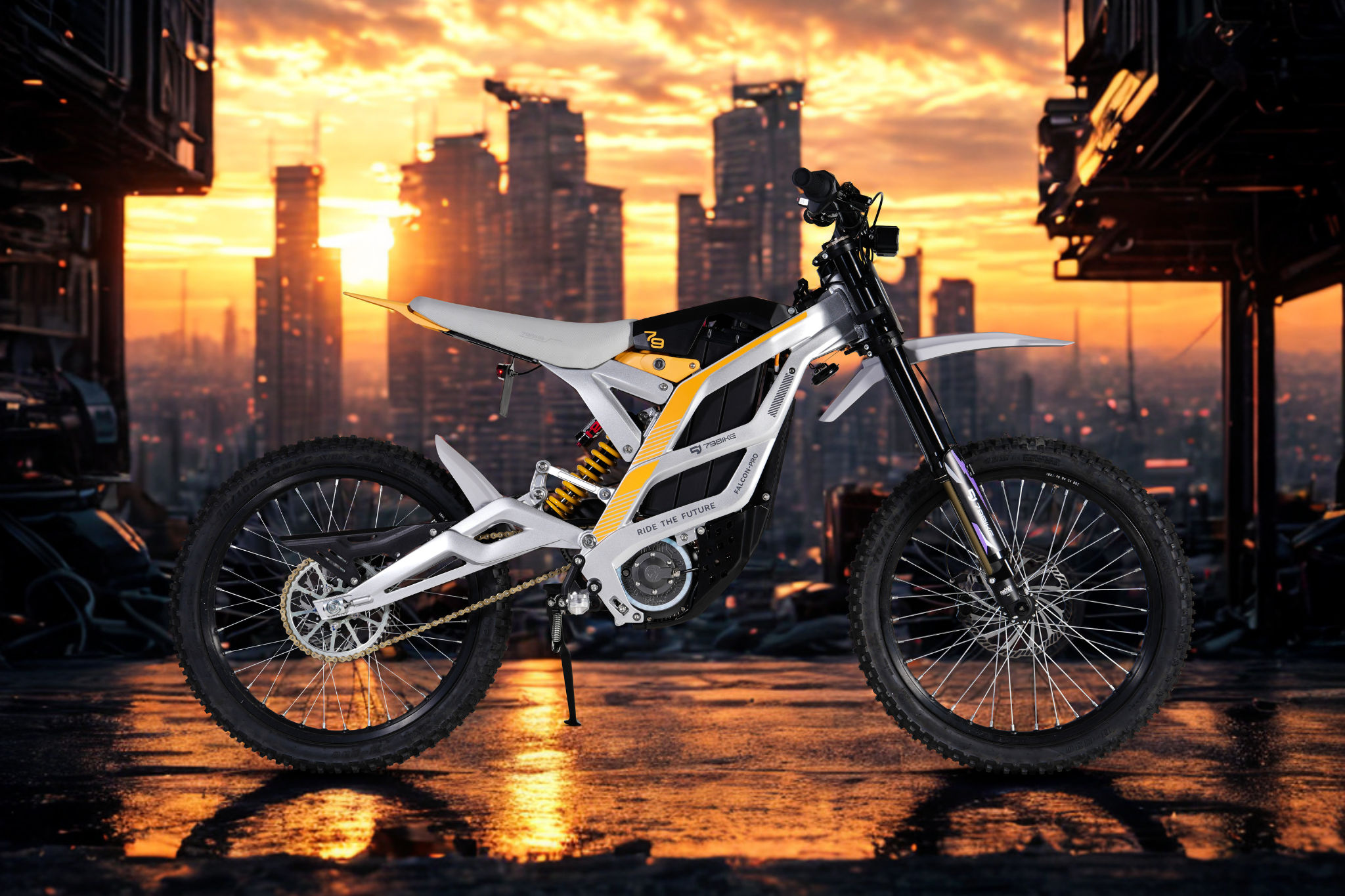 Falcon Pro – Argent/Jaune